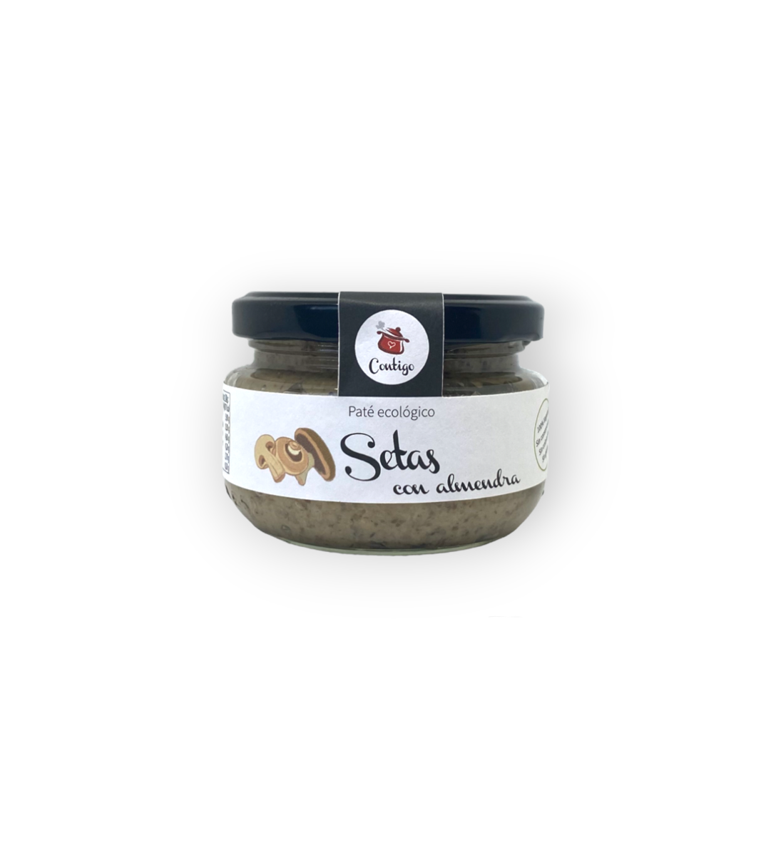 Pate Ecológico  de Setas con Almendra, Producto Vegano, Sin Gluten